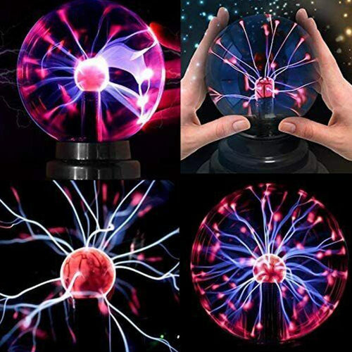ACTIVATED ELECTRIC PLASMA BALL STATIC LIGHT BALL SPHERE LAMPS GLOWING