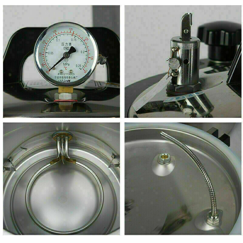 Autoclave Jointless Portable Sterilizer 21 Liters Medical Grade Stainless Steel