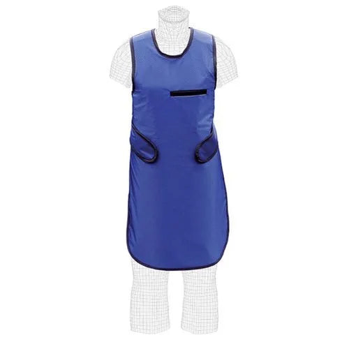 Lead apron with thyroid collar for x-ray protection, protective vest with adjustable straps & shielding panels