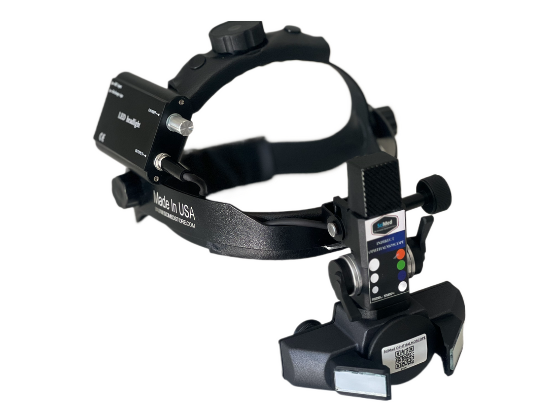 SciMed wireless binocular indirect ophthalmoscope headset