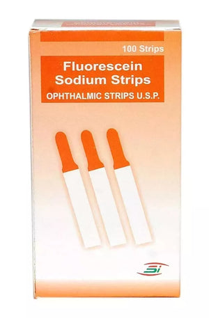 Fluorescein sodium 1mg ophthalmic strips — 100/box pack