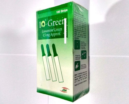 Lissamine Green 1.5mg Green Touch Strips Ophthalmic Sterile 100 Strips Each Box - 15 Box Lot