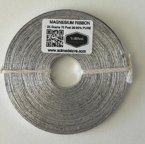 Magnesium Ribbon High Purity 99.95%  - 25g, 70ft Roll, Premium Quality for Lab Use - SciMed Store