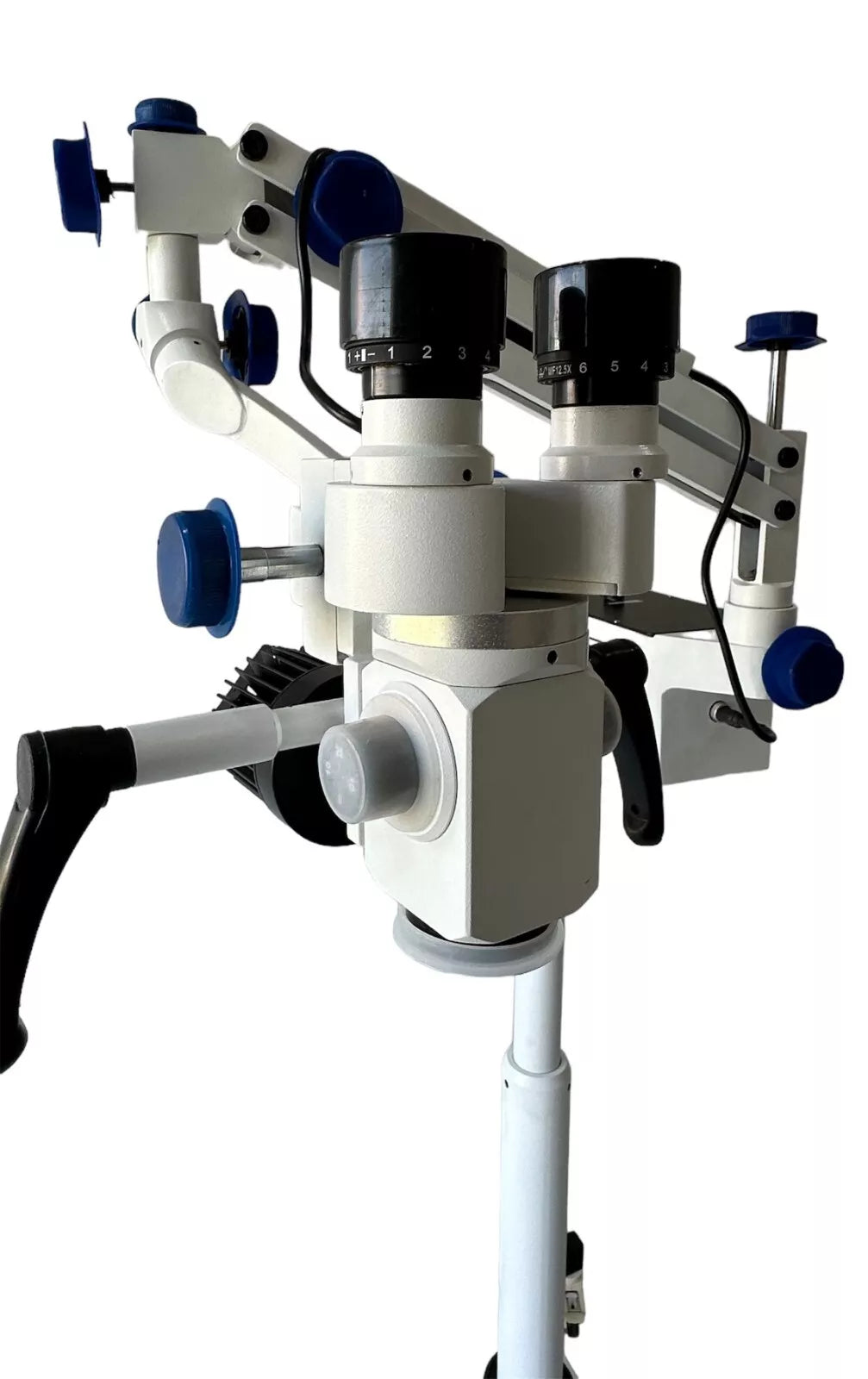 SciMed 3-Step Dental Microscope binocular head with 12.5x eyepieces and LED light