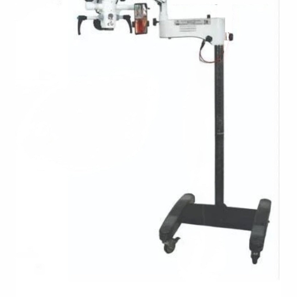 SciMed 3-Step Dental Operating Microscope — wheeled floor stand with optional LCD monitor