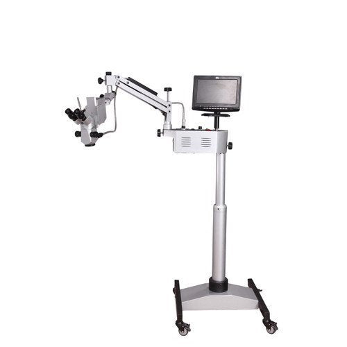 SciMed 3-Step Dental Operating Microscope on floor stand with optional camera and LCD monitor
