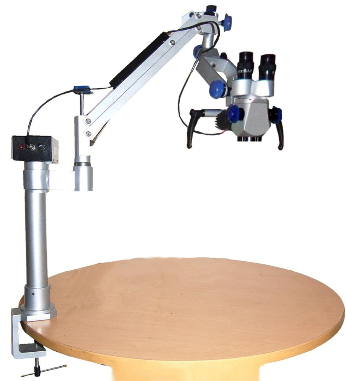 SciMed 3-Step Dental Operating Microscope — fixed table clamp mount