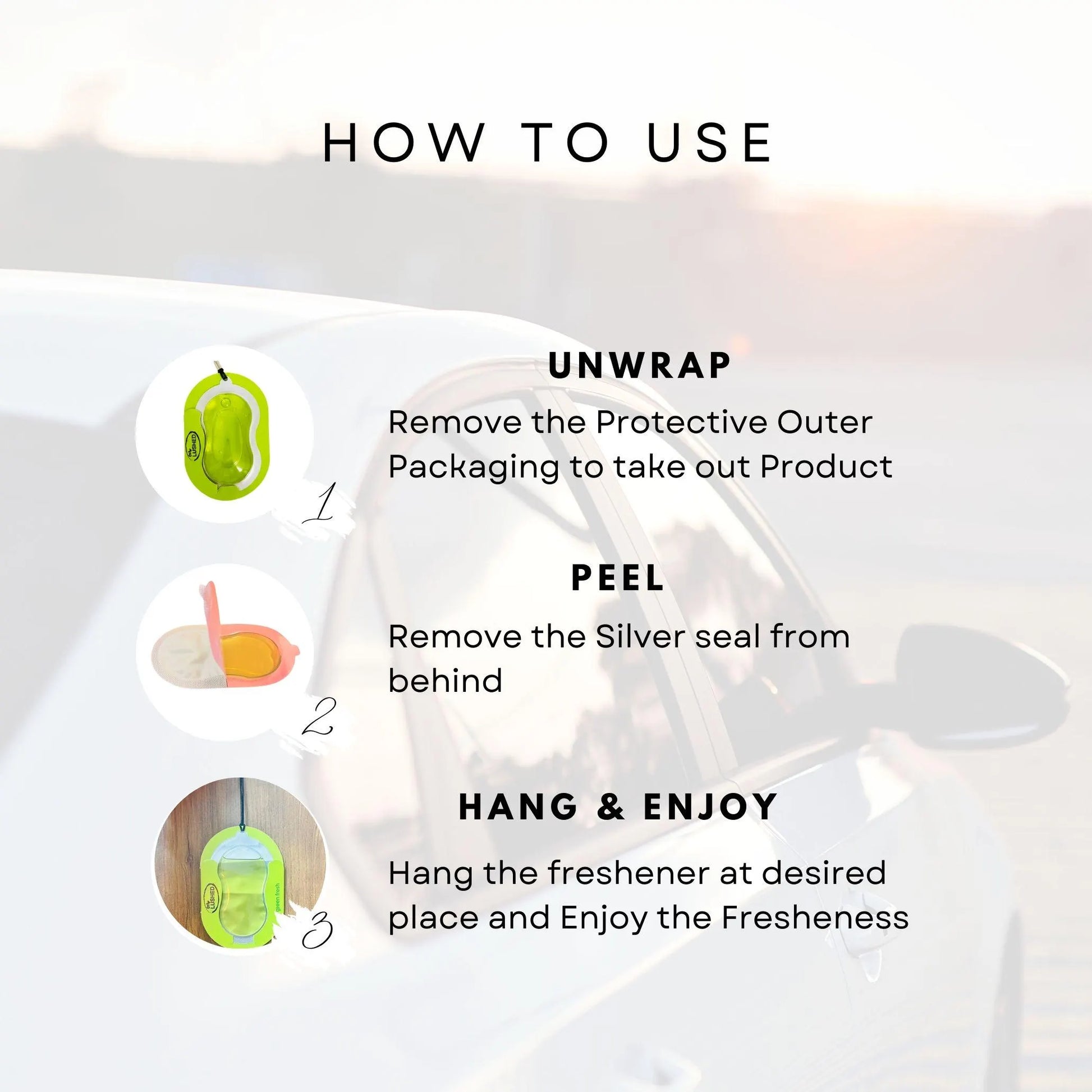Hanging Gel based Membrane Air Fresheners for Car | Wardrobe |Shoe Rack | Bathroom|  Long Lasting Freshness | Removes Foul Smell - SciMed Store