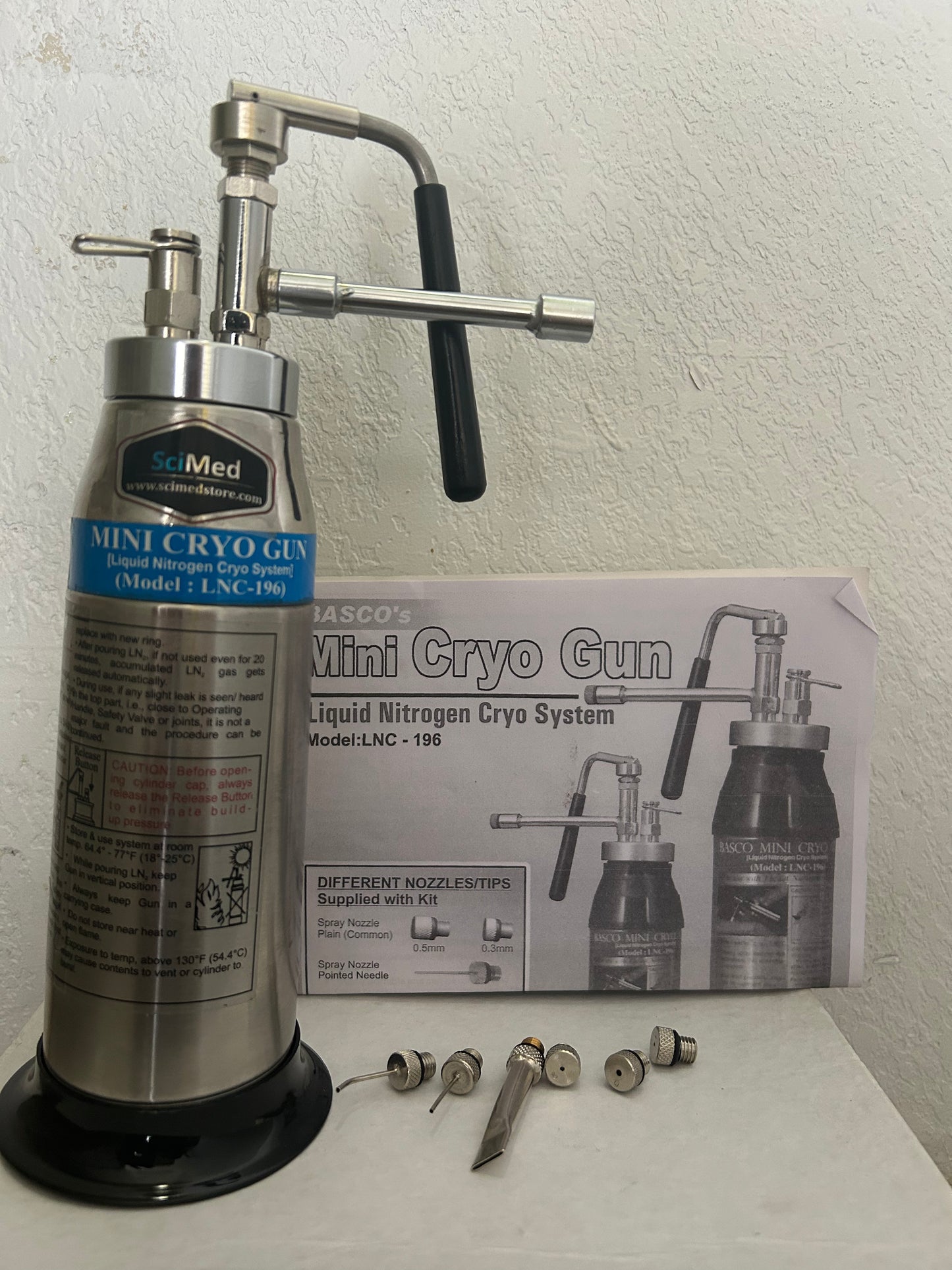 Mini Cryogun Cryo 350 ml Sprayer Cryo Can Liquid Nitrogen Spray For Dermatology With 6 Freezer Head and 3 years warranty