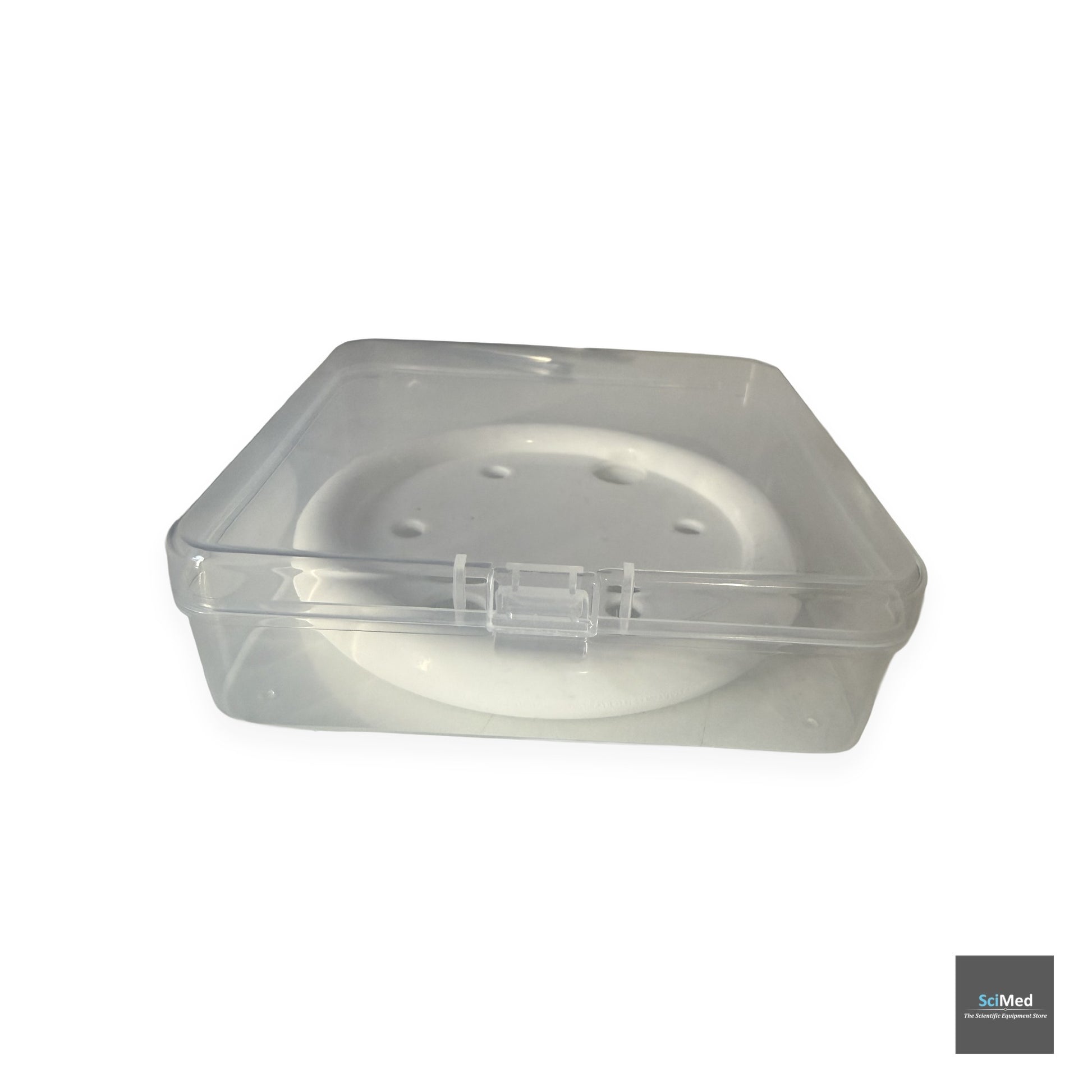 Pessary storage case side profile — compact travel case for silicone ring pessary