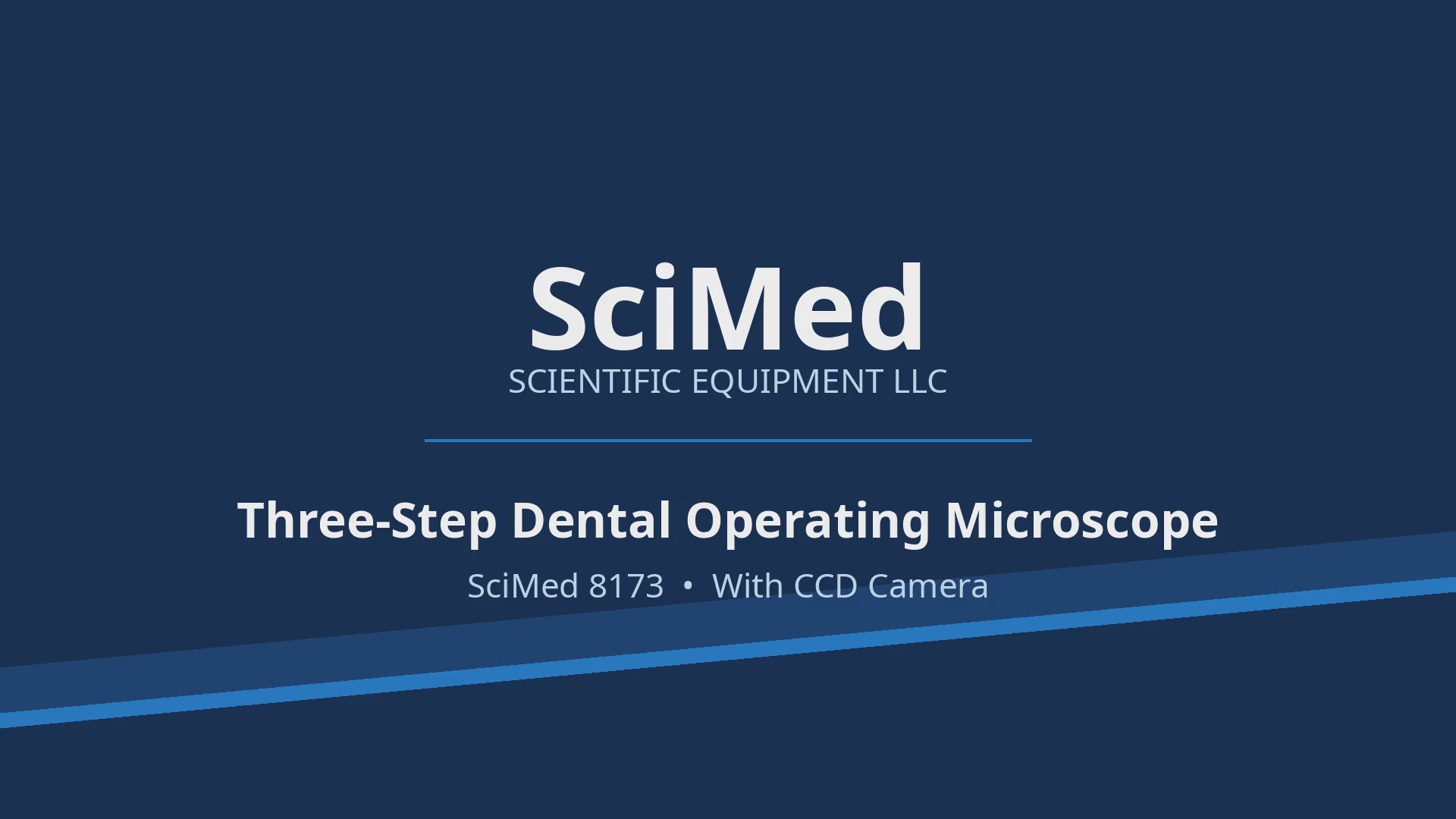SciMed 8173 three-step dental operating microscope with CCD camera — overview video