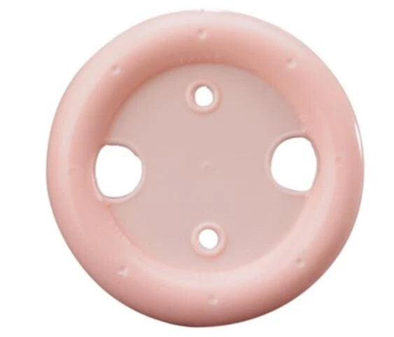 Pink Ring Pessary with Support — packaging close-up, discreet plain pouch