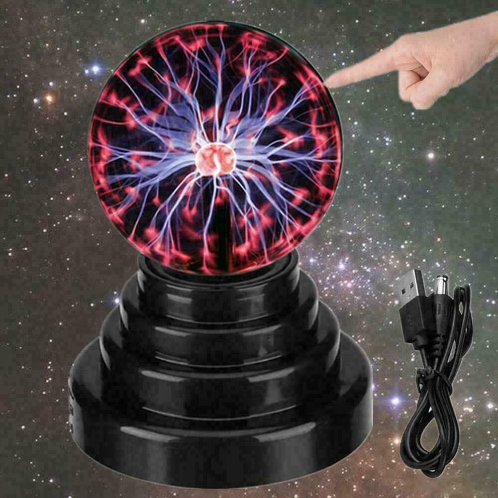 ACTIVATED ELECTRIC PLASMA BALL STATIC LIGHT BALL SPHERE LAMPS GLOWING