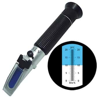 Handheld Refractometer Dual Scale Automatic Temperature Compensation 0-32% Specific Gravity Hydrometer with ATC